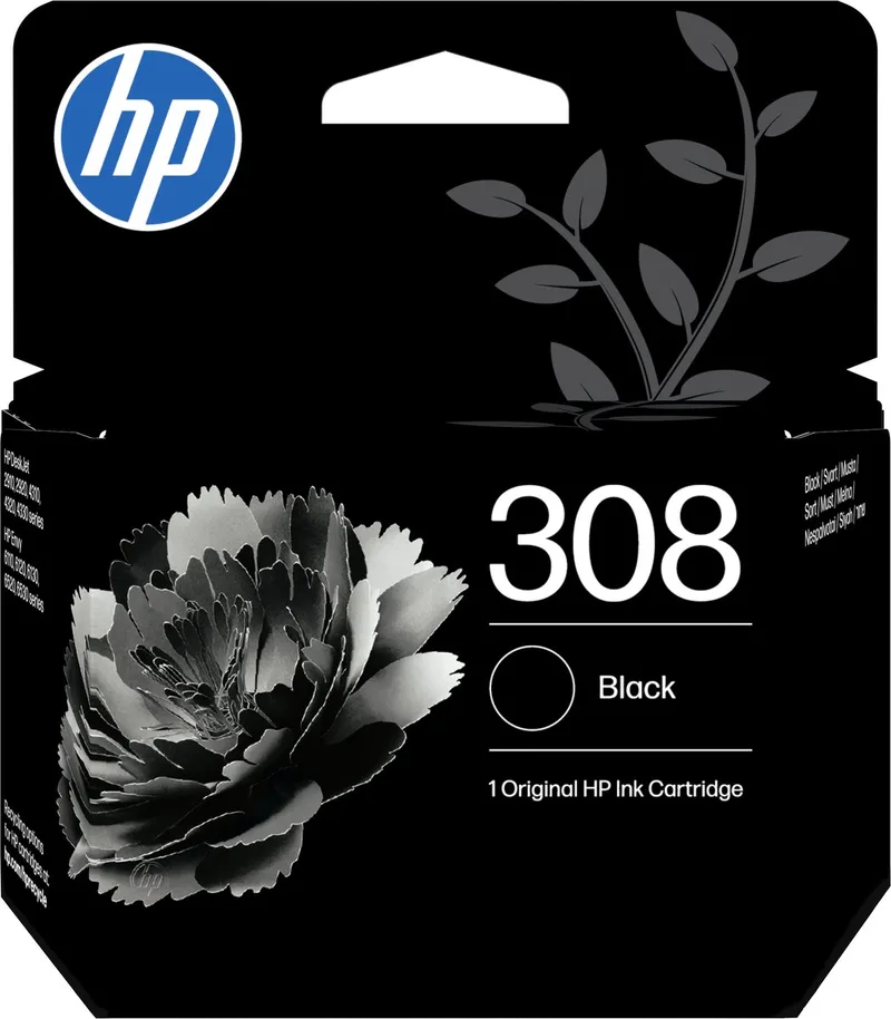 HP 308 - Inktcartridge - Origineel - Standaard capaciteit by HP in Black – product photo
