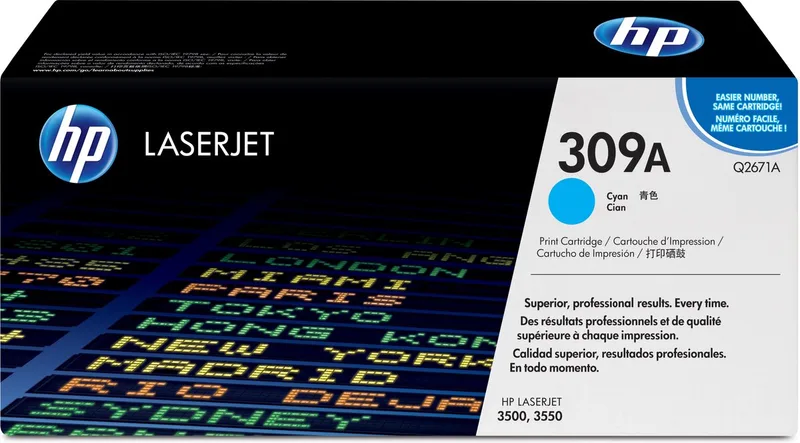 HP 309A - Tonercartridge van HP in Cyaan – productfoto