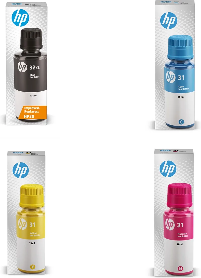 HP 32XL + HP 31 - Inktcartridge kleur de HP en Noir – photo produit