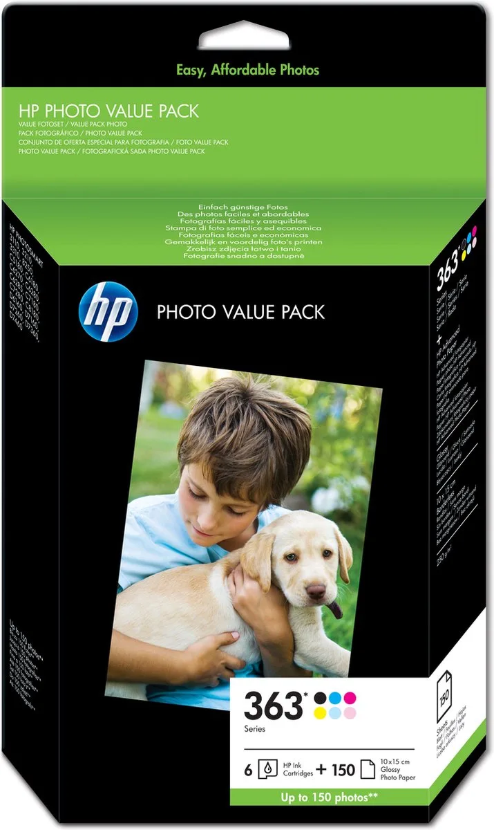HP 363 - Photopack 6 kleuren + Papier de HP – photo produit
