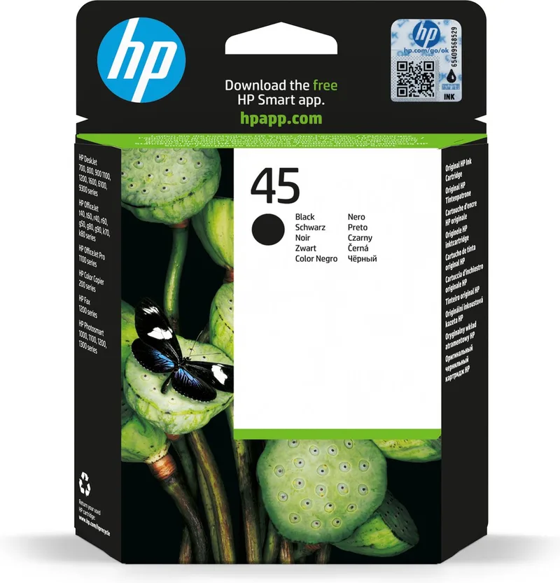 HP 45 - Inktcartridge fra HP i Sort – produktbillede