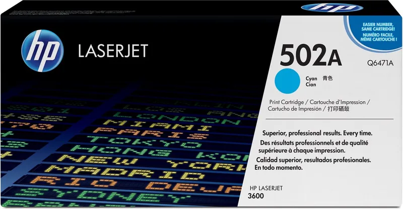 HP 502A - Tonercartridge by HP in Cyaan – product photo