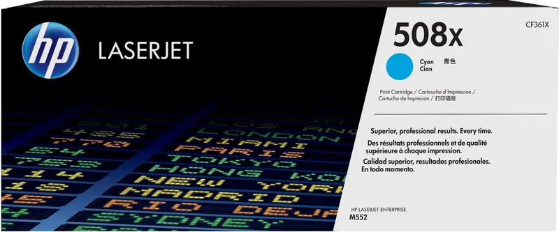 HP 508X - Tonercartridge / Hoge Capaciteit van HP in Cyaan – productfoto