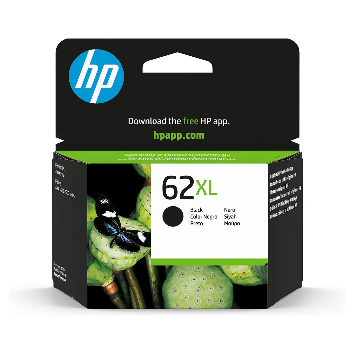 HP 62XL High Yield Black Original Ink Cartridge Schwarz 7,5ml 300Seiten van HP – productfoto