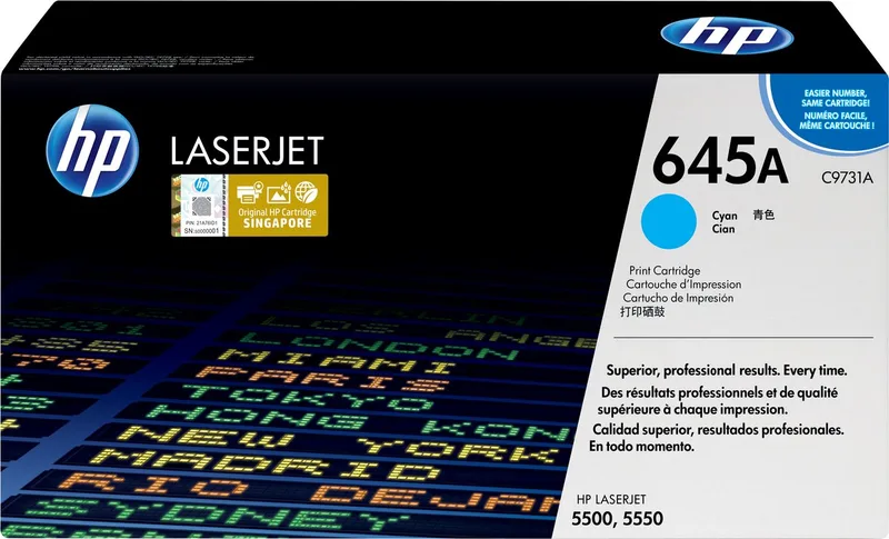 HP 645A - Tonercartridge by HP in Cyaan – product photo