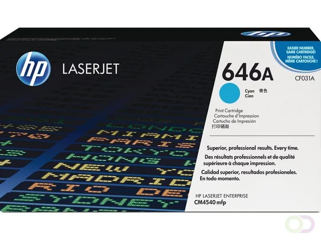 HP 646A originele cyaan LaserJet tonercartridge (CF031A) by HP – product photo