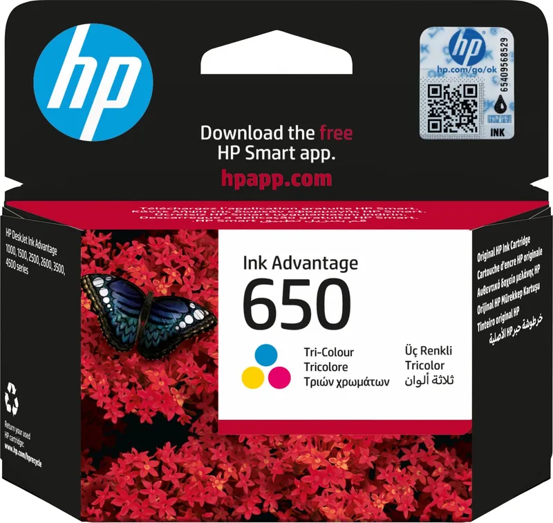 HP 650 Tri-Colour Ink Cartridge de HP en Multicolore – photo produit