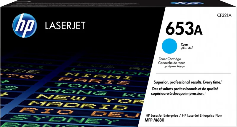 HP 653A - Tonercartridge by HP in Cyaan – product photo