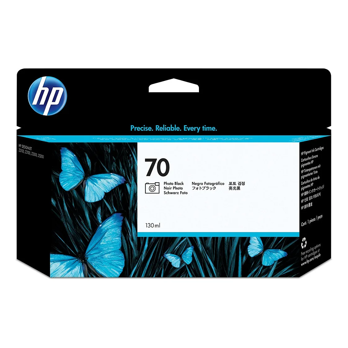 HP 70 130-ml Photo Black DesignJet Ink Cartridge print head van HP – productfoto