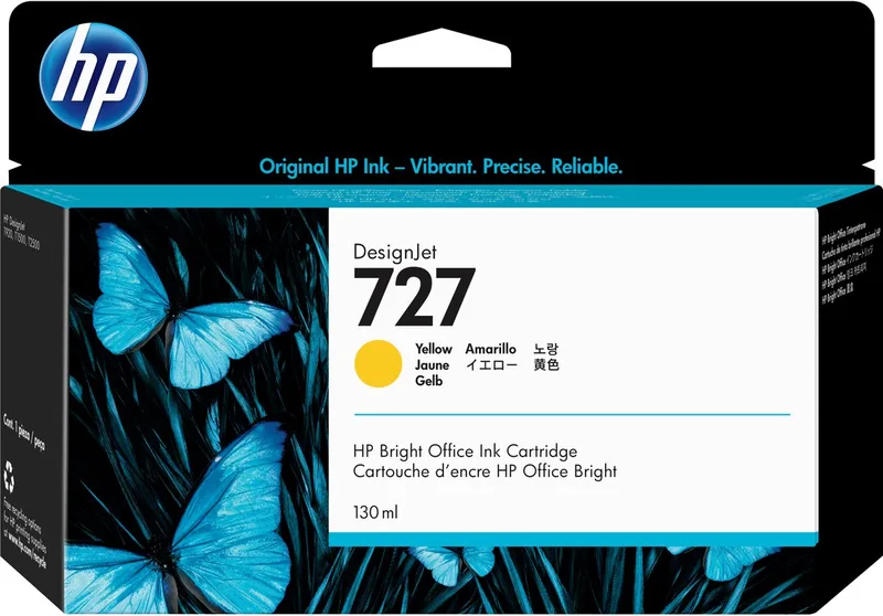 HP 727 - Inktcartridge / Geel (B3P21A) de HP en Noir – photo produit