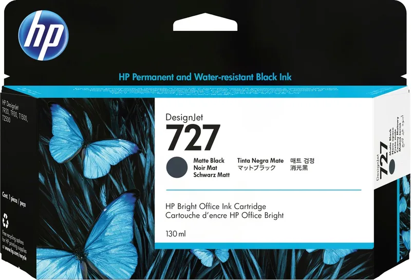HP 727 - Inktcartridge / Mat (B3P22A) de HP en Noir – photo produit