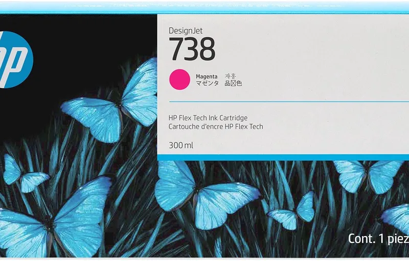 HP 738 300 ml inktcartridge voor DesignJet von HP in Magenta – Produktfoto