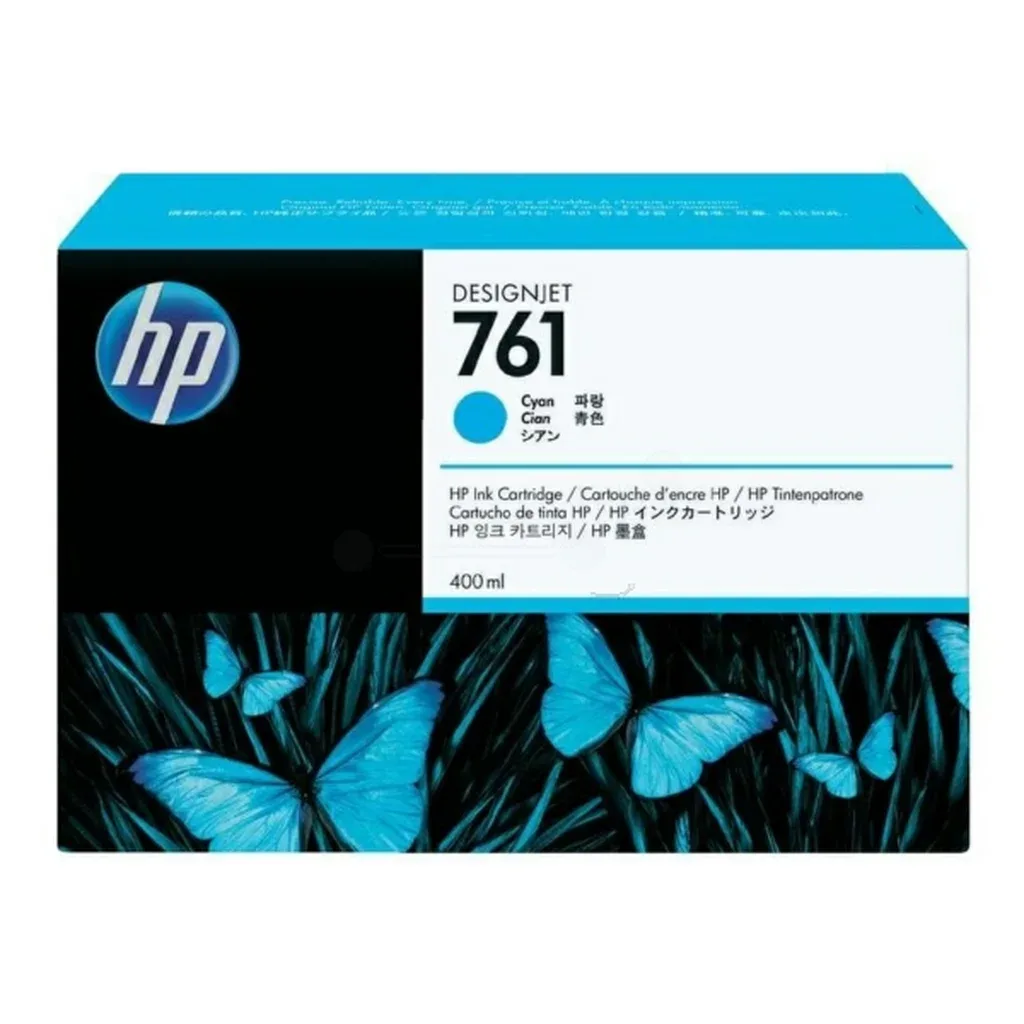 HP 761 Blækpatron cyan, 400 ml fra HP – produktbillede