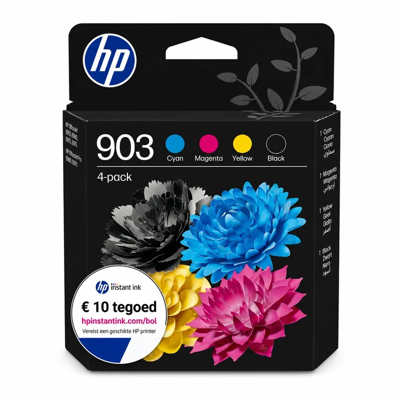 HP 903 - Inktcartridge - Origineel - Kleur & Instant Ink tegoed von HP in Schwarz – Produktfoto