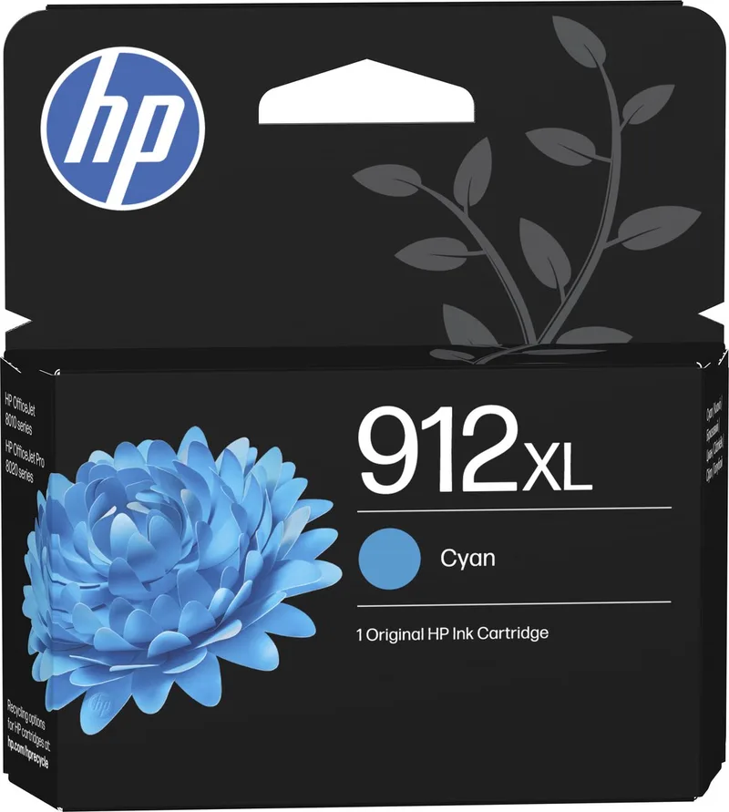 HP 912 XL - Inktcartridge - Origineel - Hoge Capaciteit de HP en Cyaan – photo produit