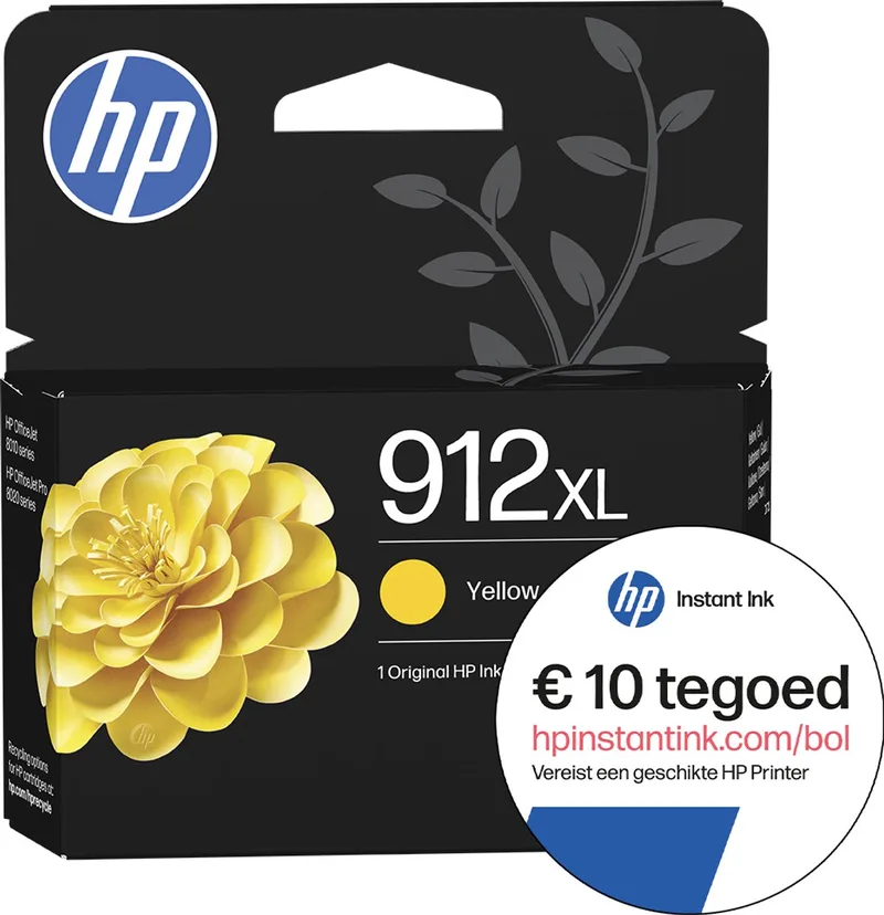 HP 912XL - Inktcartridge - Origineel - Hoge capaciteit - Instant Ink tegoed de HP en Jaune – photo produit