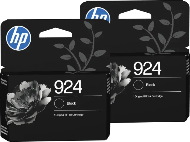 HP 924 Cartridge Zwart Duo Pack fra HP – produktbillede
