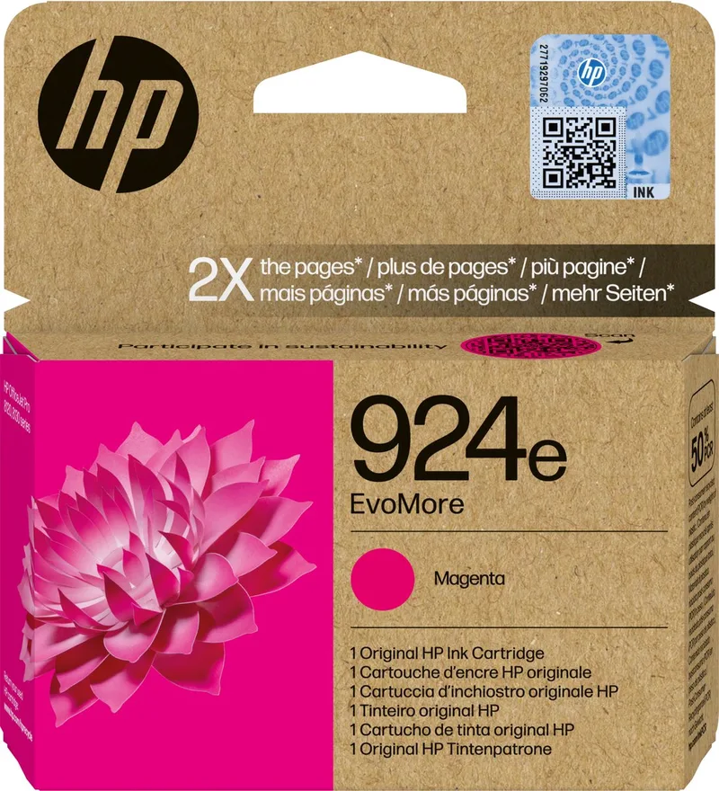 HP 924e EvoMore originele inktcartridge de HP en Magenta – photo produit