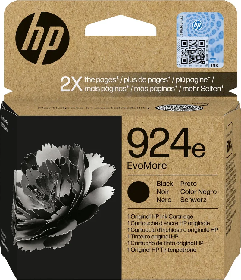 HP 924e EvoMore originele zwarte inktcartridge de HP en Noir – photo produit