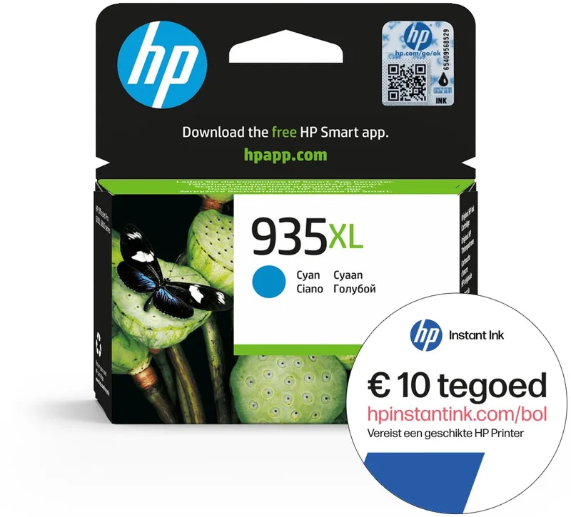 HP 935XL - Inktcartridge - Origineel - Hoge capaciteit - Instant Ink tegoed de HP en Cyaan – photo produit