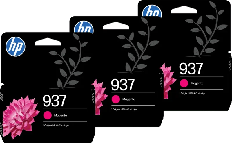 HP 937 Cartridge Magenta (3 stuks) de HP – photo produit