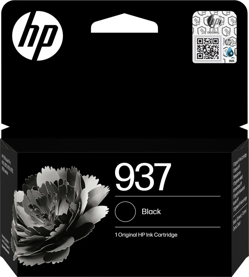 HP 937 originele zwarte inktcartridge von HP in Schwarz – Produktfoto