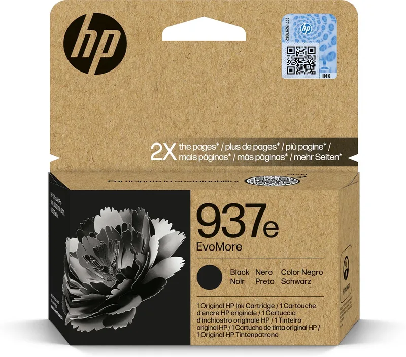 HP 937e EvoMore originele zwarte inktcartridge by HP in Black – product photo