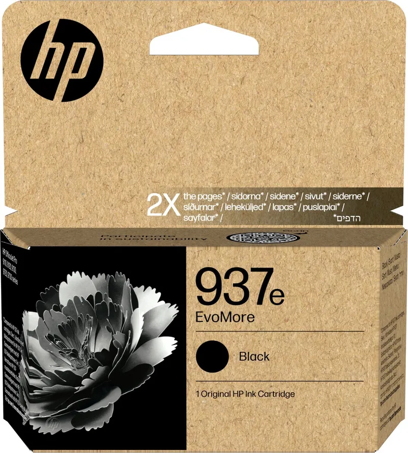 HP 937e EvoMore originele zwarte inktcartridge by HP in Black – product photo