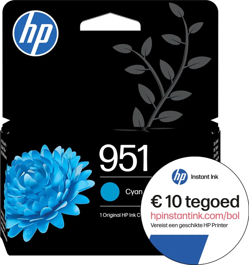 HP 951 - Inktcartridge + Instant Ink tegoed by HP in Cyaan – product photo