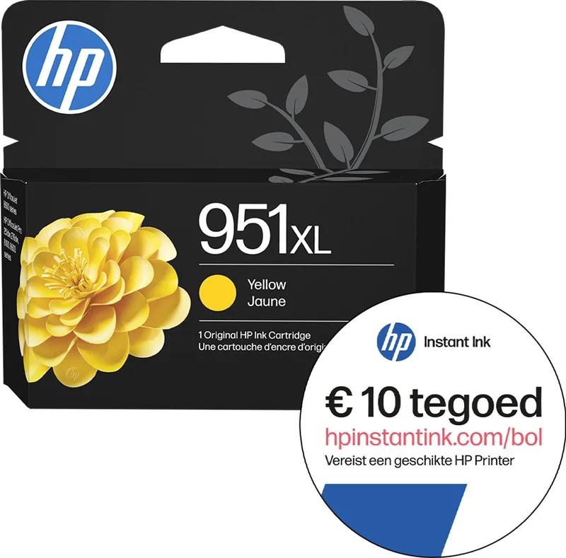 HP 951 - Inktcartridge + Instant Ink tegoed by HP in Yellow – product photo