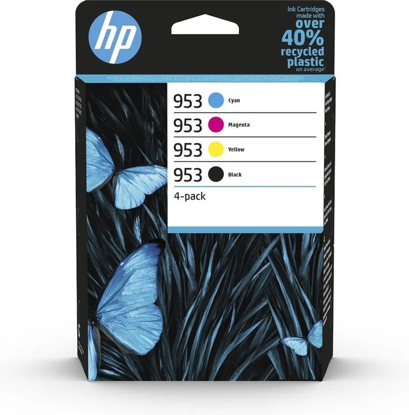 HP 953 4-pack - Inktcartridge - Origineel - Kleur & Instant Ink tegoed von HP in Schwarz – Produktfoto