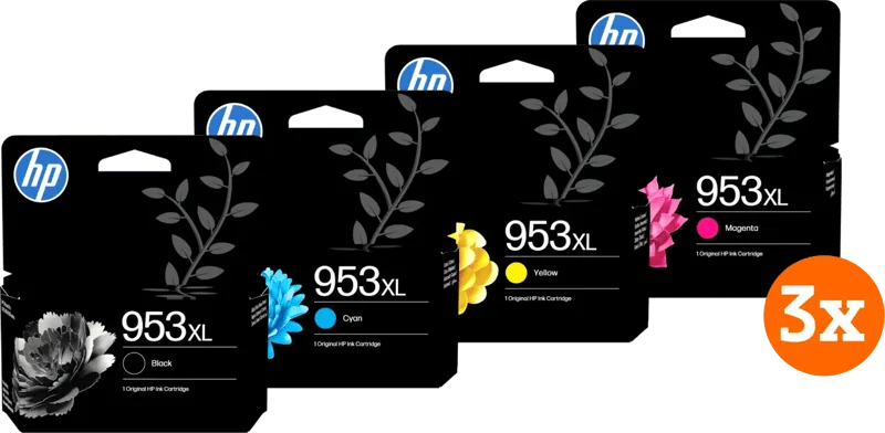 HP 953XL Cartridges 4-Kleuren pack (3 stuks) från HP – produktbild