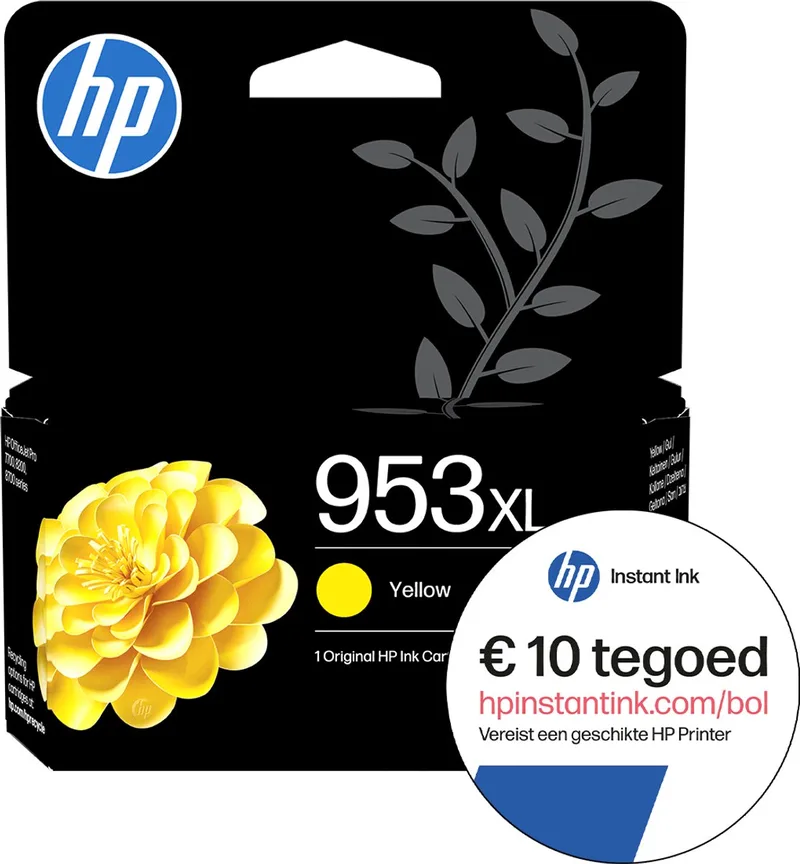 HP 953XL - Inktcartridge - Origineel - Instant Ink tegoed de HP en Jaune – photo produit