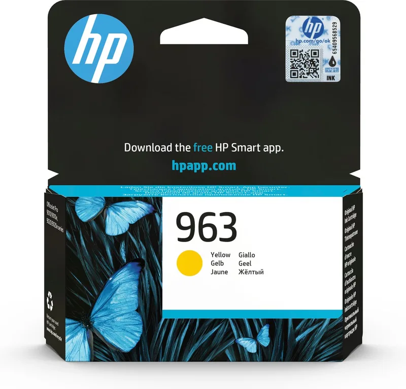 HP 963 - Inktcartridge - Origineel - Standaard capaciteit de HP en Jaune – photo produit