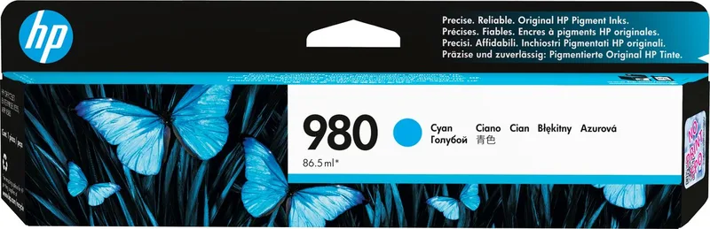 HP 980 - Inktcartridge / (D8J07A) van HP in Cyaan – productfoto