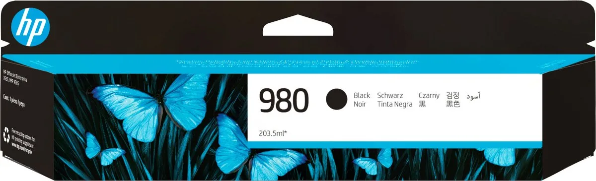HP 980 - Inktcartridge / (D8J10A) från HP i Svart – produktbild