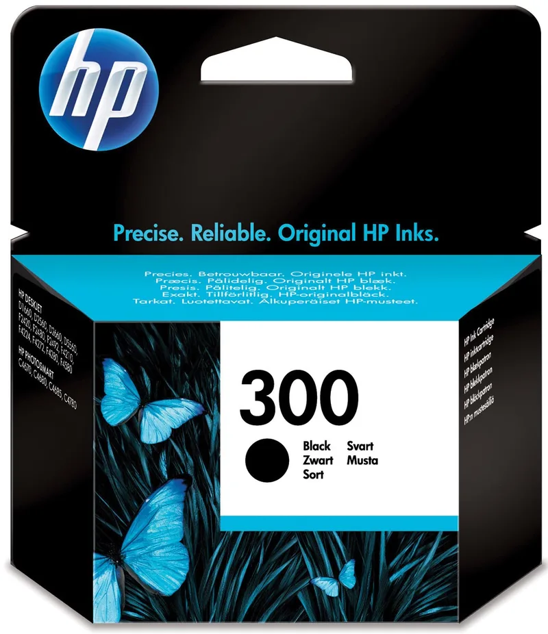 inktcartridge 300, 200 pagina's, OEM CC640EE, zwart by HP – product photo
