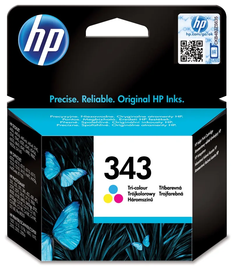 inktcartridge 343, 330 pagina's, OEM C8766EE, 3 kleuren de HP – photo produit