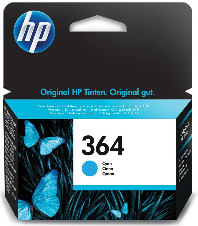 inktcartridge 364, 300 pagina's, OEM CB318EE, cyaan by HP – product photo