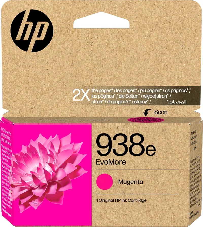 inktcartridge 938e, 1.650 pagina's, OEM 4S6Y0PE, magenta by HP – product photo