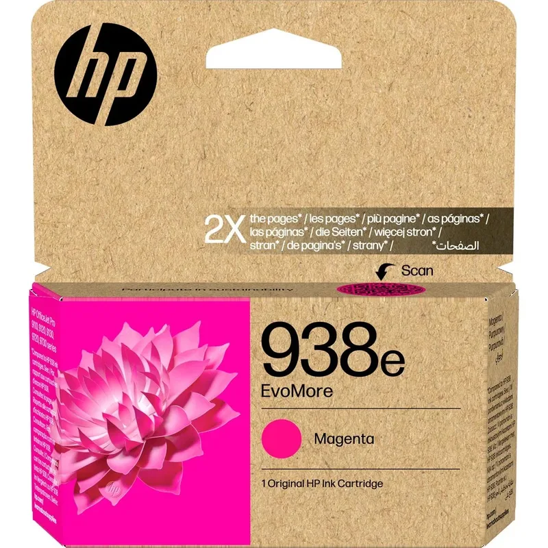 inktcartridge 938e, 1.650 pagina's, OEM 4S6Y0PE, magenta van HP – productfoto