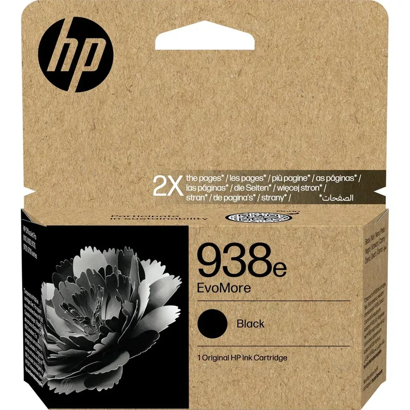 inktcartridge 938e, 3.100 pagina's, OEM 4S6Y2PE, zwart by HP – product photo