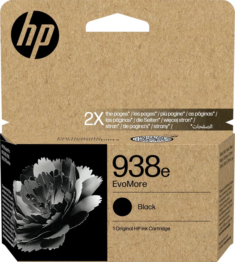 inktcartridge 938e, 3.100 pagina's, OEM 4S6Y2PE, zwart by HP – product photo