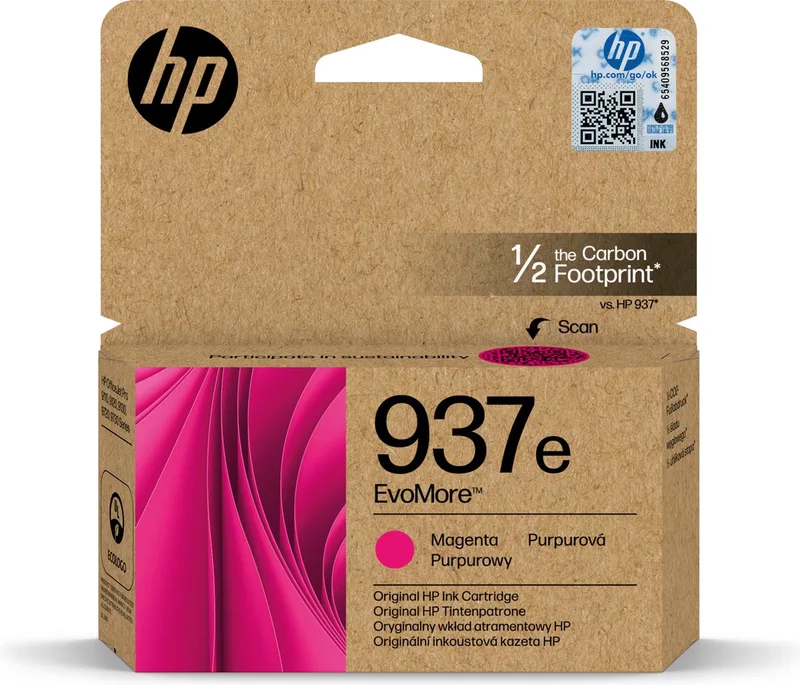 Inktcartridge hp 4s6w7ne 937e evomore rood | 1 stuk de HP en Magenta – photo produit