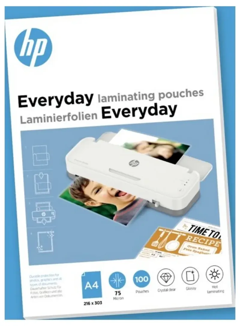 Laminierfolie DIN A4 75 micron glänzend 100 St. by HP – product photo