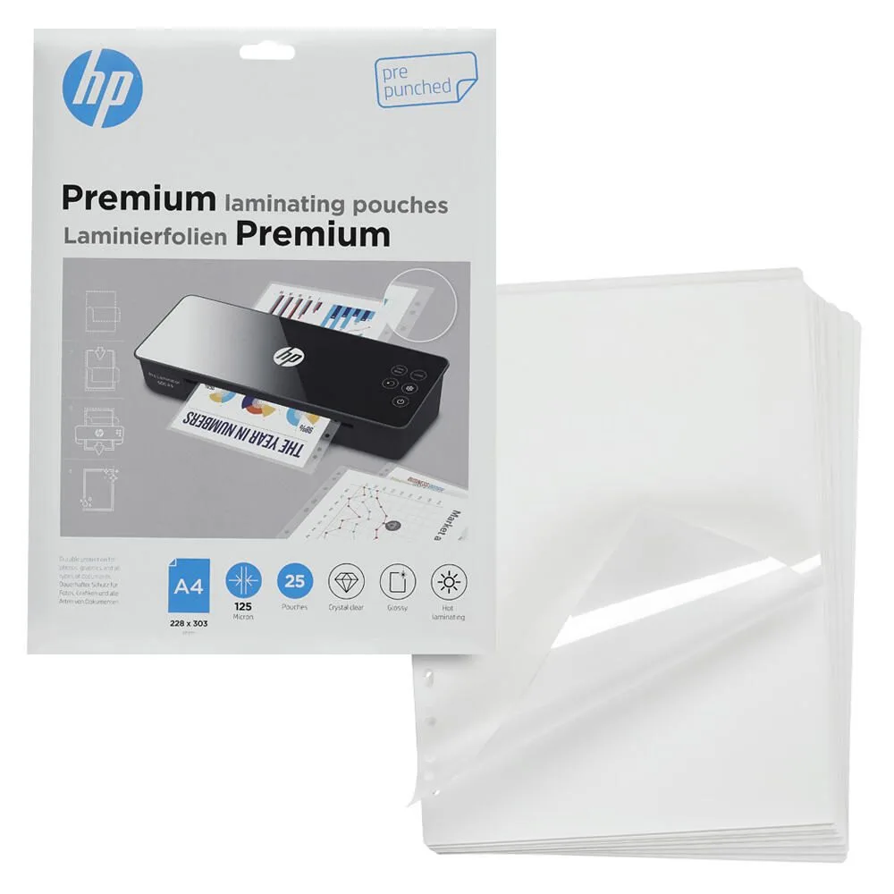 Laminierfolien glänzend 125 mikron A4 by HP – product photo