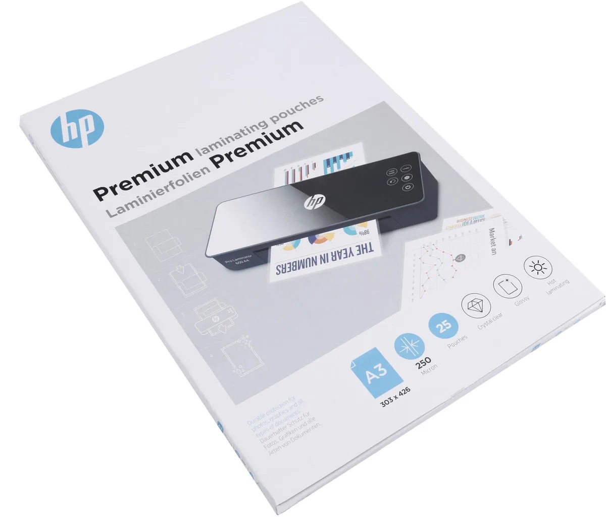 Laminierfolien glänzend 250 mikron A3 van HP – productfoto