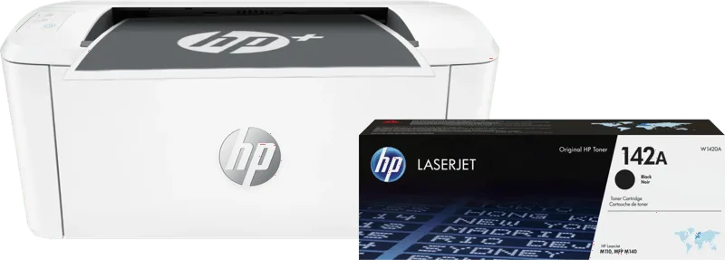 LaserJet M110w + 1 extra zwarte toner fra HP – produktbillede