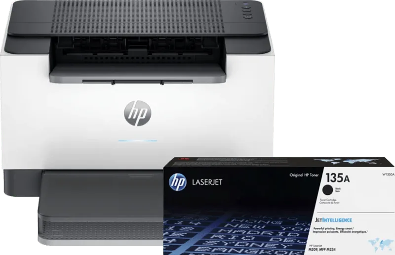 LaserJet M207dw + 1 extra zwarte toner von HP – Produktfoto