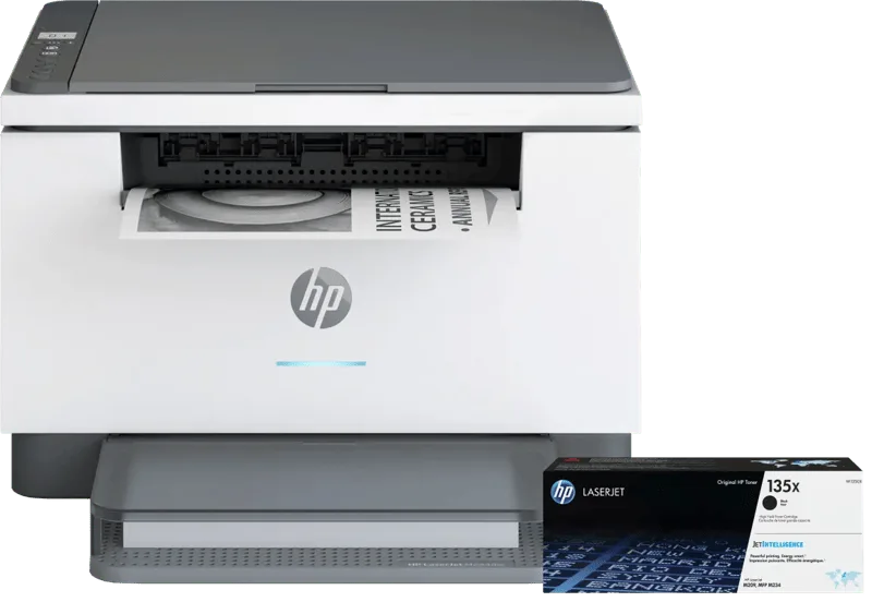 LaserJet MFP M234dw + 1 extra zwarte XL toner von HP – Produktfoto